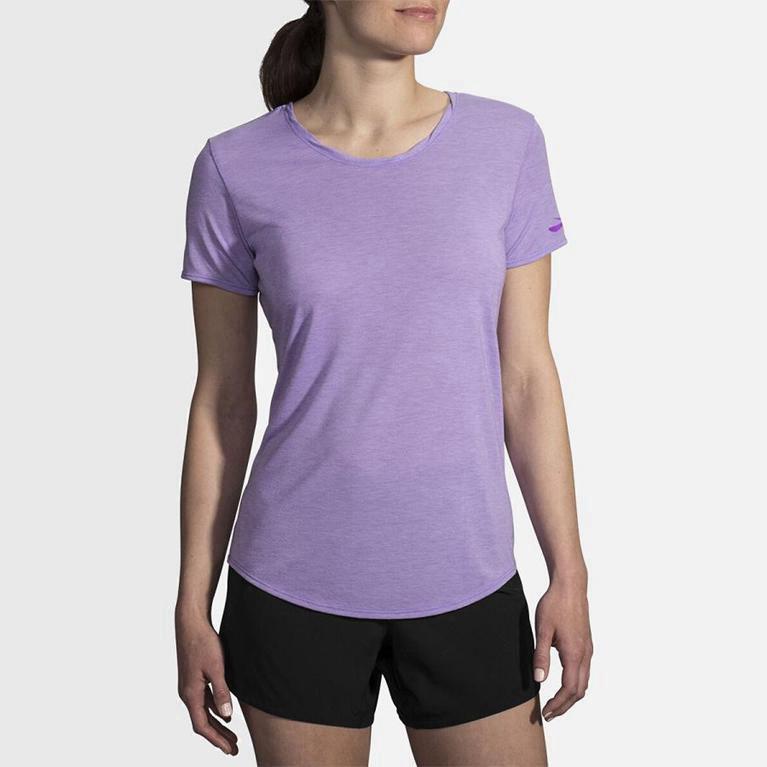 Brooks Distance Mujer Camisetas Manga Corta - Morados (7289HJRBL)